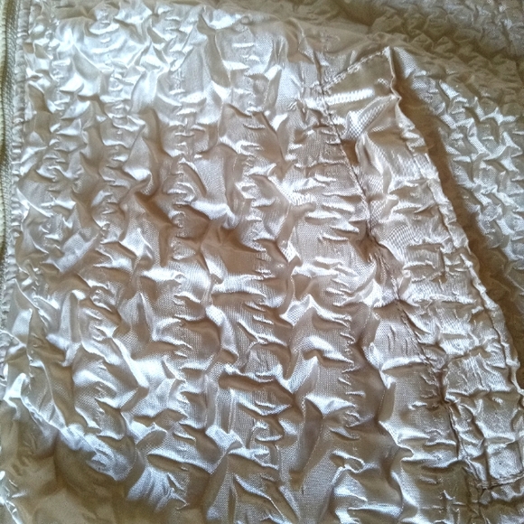 UBU Quilted Reversible Gold Swirl Cream Zip Jacket Blazer Like New - Picture 11 of 14